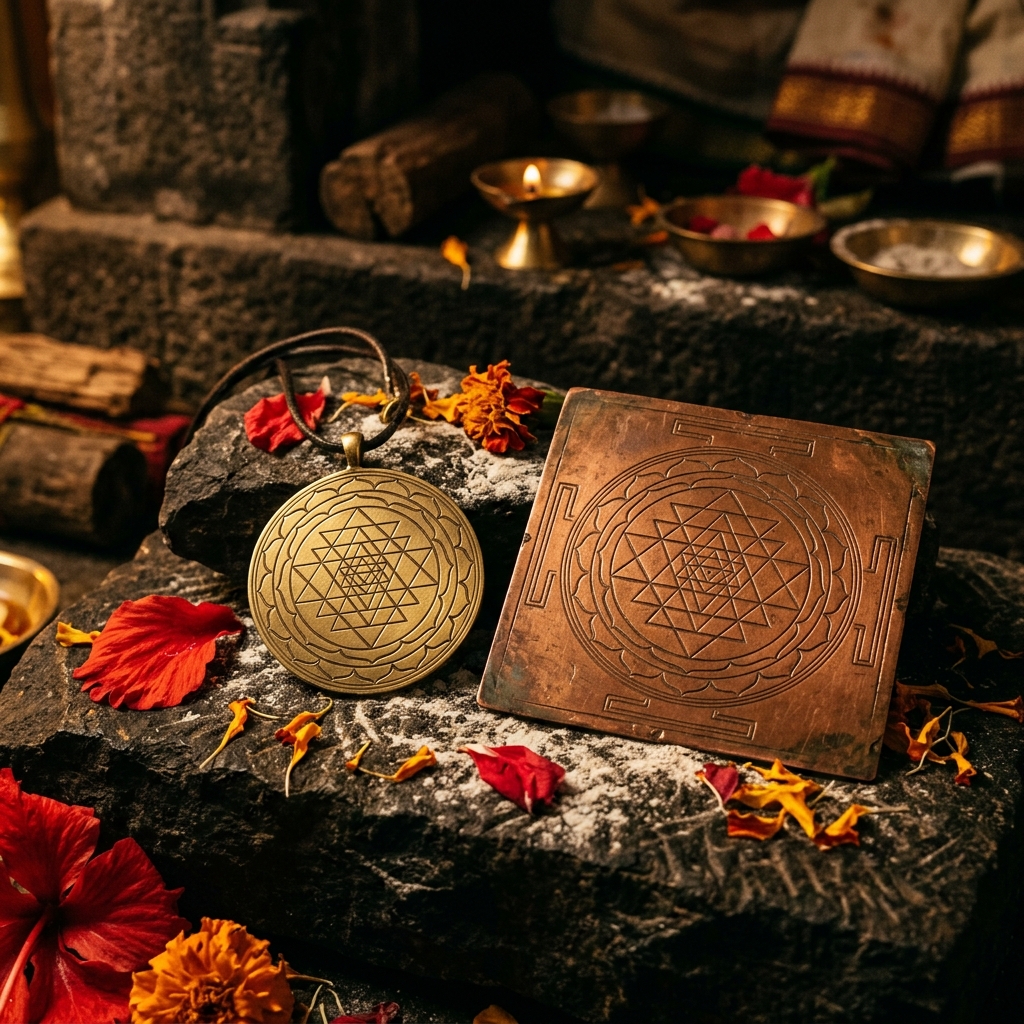 Shri Yantra (Pure Brass Plate)